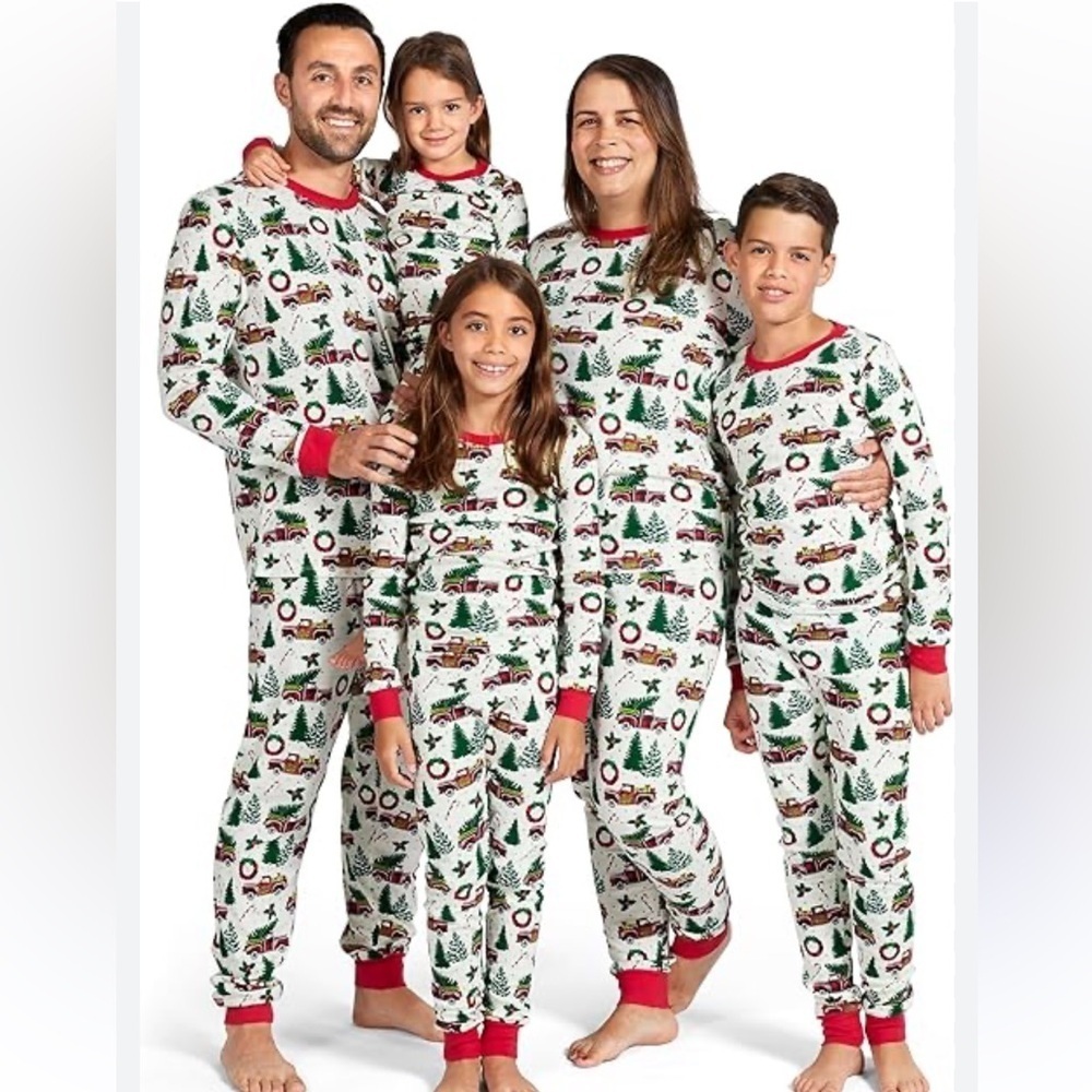The Children's Place Unisex-Adult Christmas Holiday Pajama Cotton Set Size S